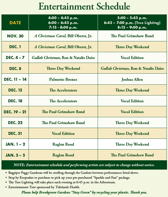 NOTC 2024 Entertainment Schedule