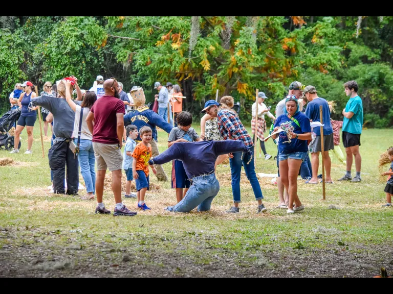 Scarecrow Building at Harvest Home Weekend