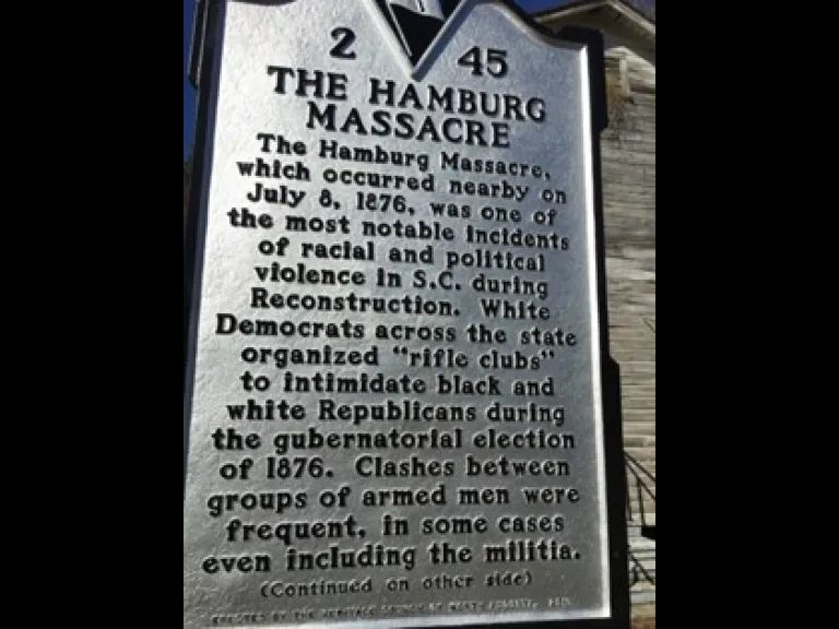 Hamburg Massacre Sign