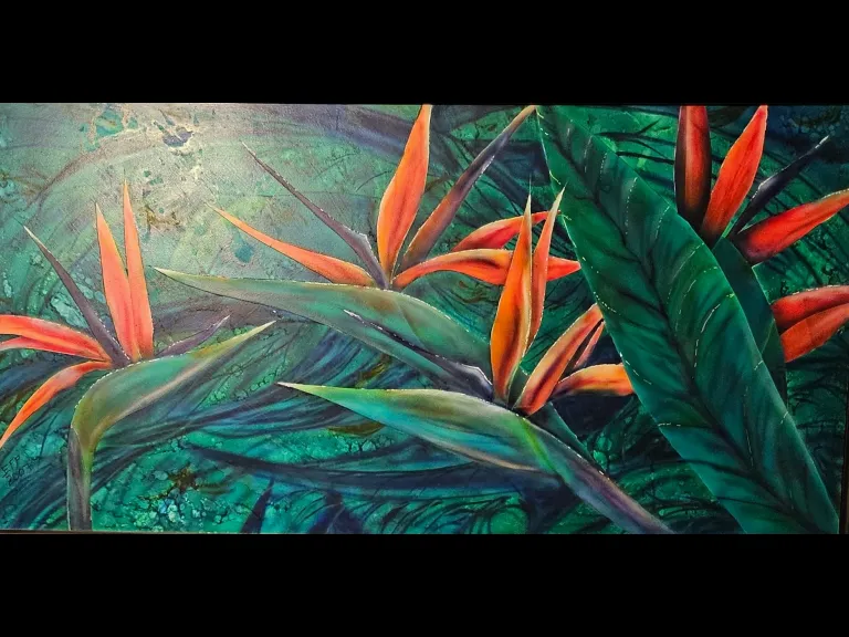 Birds of Paradise Painting